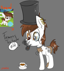 Size: 500x558 | Tagged: safe, artist:magical disaster, pipsqueak, g4, 30 minute art challenge, british, older, pipe, tea