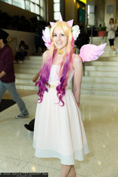 Size: 1365x2048 | Tagged: safe, artist:dtjaaaam, princess cadance, human, g4, 2014, clothes, convention, cosplay, dress, irl, irl human, necklace, photo, sakura con, solo