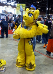 Size: 2033x2838 | Tagged: safe, flash sentry, human, g4, cosplay, fursuit, high res, irl, irl human, photo