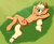 Size: 2500x2056 | Tagged: safe, artist:punk-pegasus, applejack, earth pony, semi-anthro, g4, armpits, belly button, chest fluff, ear fluff, feather, female, grass, high res, hooves behind head, human shoulders, humanoid torso, on back, solo