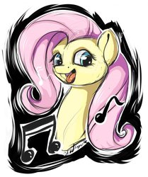 Size: 1068x1280 | Tagged: safe, artist:blindcoyote, fluttershy, g4, female, singing, solo