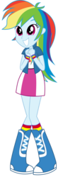 Size: 1500x4225 | Tagged: safe, artist:katequantum, edit, rainbow dash, equestria girls, g4, my little pony equestria girls: rainbow rocks, cute, dashabetes, excited, female, grin, happy, pigeon toed, simple background, smiling, solo, squee, transparent background, vector