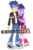 Size: 990x1500 | Tagged: safe, artist:dm29, flash sentry, twilight sparkle, equestria girls, g4, chainsaw, clothes, duo, female, juliet starling, lollipop chainsaw, male, ship:flashlight, shipping, simple background, straight, transparent background, voice actor joke