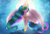 Size: 2200x1500 | Tagged: safe, artist:xclemintinex, princess celestia, g4, eyes closed, female, smiling, solo, spread wings