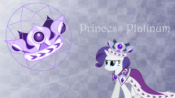 Size: 1920x1080 | Tagged: safe, artist:nero-inferno, artist:parclytaxel, princess platinum, rarity, g4, cape, clothes, costume, crown, female, solo, vector, wallpaper