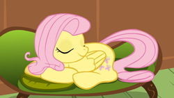 Size: 722x408 | Tagged: safe, artist:feedfancier, fluttershy, g4, cute, daaaaaaaaaaaw, female, questionable source, shyabetes, sleeping, solo