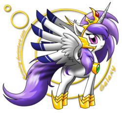 Size: 538x500 | Tagged: safe, artist:aurawing, oc, oc only, oc:princess galaxy, alicorn, pony, alicorn oc, solo