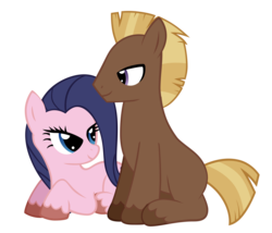 Size: 4120x3520 | Tagged: dead source, safe, artist:mrbrandonmac, amira, haakim, earth pony, pony, g4, background pony, blank flank, duo, duo male and female, female, male, ponified, ponified horse, race swap, simple background, transparent background