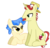 Size: 3632x3520 | Tagged: safe, artist:mrbrandonmac, flam, sapphire shores, earth pony, pony, unicorn, g4, female, hat, high res, male, mare, sapphireflam, shipping, simple background, stallion, straight, transparent background