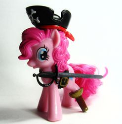 Size: 1579x1600 | Tagged: safe, pinkie pie, g4, customized toy, female, hat, irl, mcdonald's happy meal toys, photo, pirate, prosthetics, sword, toy