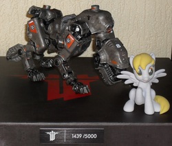 Size: 2185x1850 | Tagged: safe, artist:hashbro, derpy hooves, pegasus, pony, g4, 3d print, collector, female, figure, irl, mare, panzerhund, photo, photography, wolfenstein, wolfenstein the new order