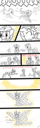 Size: 1000x3208 | Tagged: safe, artist:brisineo, oc, oc:blackjack, oc:p-21, oc:rampage, alicorn, cyborg, pony, fallout equestria, fallout equestria: project horizons, alicorn oc, comic, crossover, general grievous, star wars