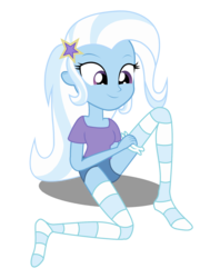 Size: 1364x1805 | Tagged: safe, artist:gioku, trixie, equestria girls, g4, clothes, female, shirt, simple background, socks, solo, transparent background, underwear, vector