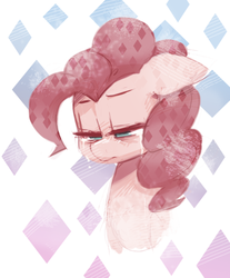 Size: 879x1063 | Tagged: source needed, safe, artist:xieril, pinkie pie, g4, colored, crying, diamonds, female, sad, solo