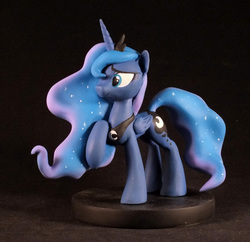 Size: 800x774 | Tagged: safe, artist:frozenpyro71, princess luna, g4, female, raised hoof, sculpture, solo