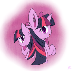 Size: 658x652 | Tagged: safe, artist:ranban, twilight sparkle, g4, duality, ear fluff, female, solo