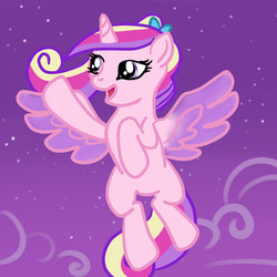 Size: 1000x1000 | Tagged: safe, artist:kuromi, princess cadance, g4, female, singing, solo, teen princess cadance