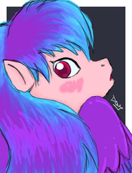 Size: 500x650 | Tagged: safe, artist:maldetosa, oc, oc only, oc:shiny dawn, pegasus, pony, :o, blushing, looking at you, solo, surprised, wide eyes