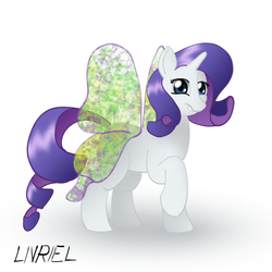 Size: 800x800 | Tagged: safe, artist:livriel, rarity, g4, 30 minute art challenge, female, glimmer wings, solo, wings