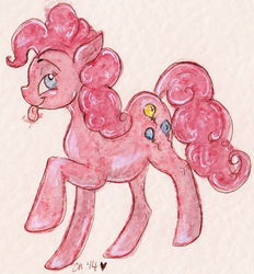 Size: 525x565 | Tagged: safe, artist:twinklestahh, pinkie pie, g4, female, solo, traditional art