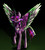 Size: 1000x1100 | Tagged: safe, artist:saoiirse, twilight sparkle, alicorn, pony, g4, colored horn, corrupted, corrupted twilight sparkle, crystallized, curved horn, deformed horn, elements of power, evil, female, horn, jagged horn, mare, peytral, red eyes, solo, sombra eyes, sombra horn, spread wings, twilight sparkle (alicorn), wings