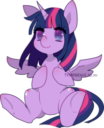 Size: 400x490 | Tagged: safe, artist:terukyu, twilight sparkle, alicorn, pony, g4, female, mare, solo, twilight sparkle (alicorn)