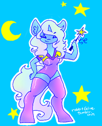 Size: 320x397 | Tagged: safe, artist:bunnycat, trixie, anthro, g4, female, magic, solo