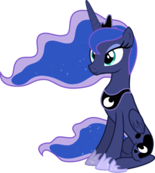 Size: 1500x1674 | Tagged: safe, artist:istilllikegamecubes, princess luna, alicorn, pony, g4, cute, female, mare, simple background, sitting, smiling, solo, transparent background, vector