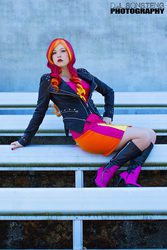 Size: 1365x2048 | Tagged: safe, artist:littlemissbloo, sunset shimmer, human, equestria girls, g4, cosplay, irl, irl human, photo, solo