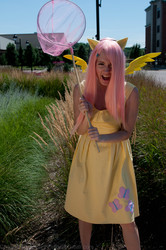 Size: 2848x4288 | Tagged: safe, artist:wirthfotos, fluttershy, human, g4, clothes, cosplay, dress, irl, irl human, photo, solo