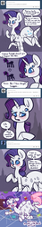 Size: 600x3210 | Tagged: safe, artist:otterlore, rarity, drider, monster pony, original species, spider, spiderpony, g4, ask, blushing, comic, dialogue, fabric, solo, species swap, speech bubble, spider web, spiderponyrarity, spool, stuck, transformation, tumblr, yarn, yarn ball