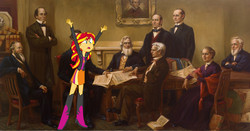 Size: 2048x1074 | Tagged: safe, sunset shimmer, equestria girls, g4, my little pony equestria girls, emancipation proclamation, history, sunset shimmer in the past