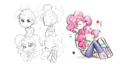 Size: 2432x1280 | Tagged: safe, artist:annie-aya, pinkie pie, human, g4, bubble berry, converse, female, humanized, male, rule 63, self ponidox, selfcest, ship:bubblepie, shipping, shoes, straight