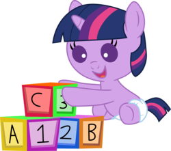Size: 1481x1308 | Tagged: safe, artist:mighty355, twilight sparkle, pony, g4, baby, baby pony, babylight sparkle, blocks, building blocks, diaper, diaperlight sparkle, female, foal, playing, playing with toys, solo, white diaper