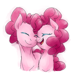 Size: 768x832 | Tagged: safe, artist:annie-aya, pinkie pie, earth pony, pony, g4, bubble berry, duo, female, male, rule 63, self ponidox, selfcest, ship:bubblepie, shipping, straight