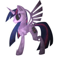 Size: 1690x1613 | Tagged: safe, artist:pinkamenaspy, twilight sparkle, alicorn, pony, robot, g4, female, mare, solo, twilight sparkle (alicorn)