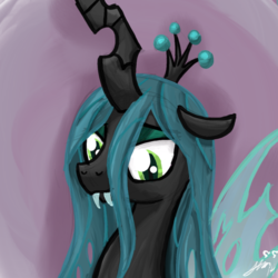 Size: 1024x1024 | Tagged: dead source, safe, artist:seiki5x, queen chrysalis, changeling, changeling queen, g4, female, solo