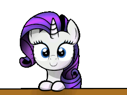 Size: 1600x1200 | Tagged: safe, artist:heavymetalbronyyeah, part of a set, rarity, g4, animated, cute, eye shimmer, female, looking at you, raribetes, solo