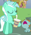 Size: 318x361 | Tagged: safe, lyra heartstrings, snips, pony, unicorn, g4, magic duel, my little pony: friendship is magic, season 3, age regression, baby, baby pony, baby snips, crying, drinking