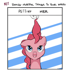 Size: 1258x1300 | Tagged: safe, artist:steve, pinkie pie, earth pony, pony, g4, animated, blinking, cute, diapinkes, doing loving things, eye shimmer, female, floppy ears, hand, looking up, meme, open mouth, petting, petting her, pulling, smiling, waifu