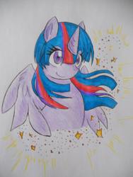 Size: 720x960 | Tagged: safe, twilight sparkle, alicorn, pony, g4, drawing, female, mare, solo, traditional art, twilight sparkle (alicorn)