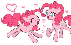 Size: 1834x1149 | Tagged: safe, artist:momo, pinkie pie, g4, cute, diapinkes, duality, female, pixiv, solo