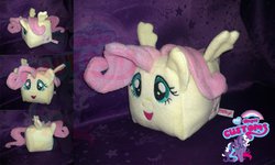 Size: 1024x616 | Tagged: safe, artist:angel99percent, fluttershy, g4, cube, irl, photo, plushie, ponyloaf