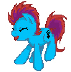 Size: 510x514 | Tagged: safe, artist:allenslittlelavi, earth pony, pony, acousticbrony, cute, facebook, fanart, female, mare, pixel art, simple background, solo, tongue out, white background
