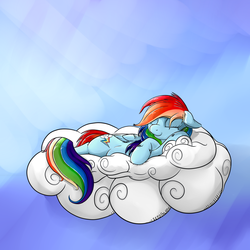 Size: 1024x1024 | Tagged: safe, artist:setonlr, rainbow dash, g4, female, sleeping, solo