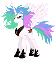 Size: 5700x6000 | Tagged: safe, artist:magister39, princess celestia, g4, absurd resolution, alternate hairstyle, angry, evil, female, royalty, solo