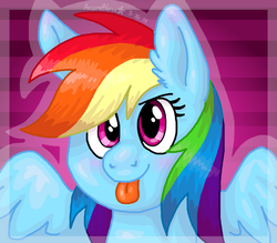 Size: 800x700 | Tagged: safe, artist:azureblazestarz, rainbow dash, g4, female, solo, tongue out