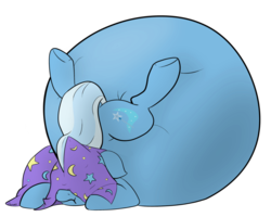 Size: 1280x1024 | Tagged: safe, artist:ramott, edit, trixie, pony, unicorn, g4, balloon, female, inflation, mare, solo