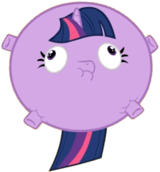 Size: 238x256 | Tagged: safe, twilight sparkle, pony, g4, balloon, female, inflation, solo