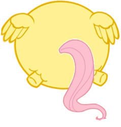 Size: 269x282 | Tagged: safe, fluttershy, pony, g4, female, inflation, solo